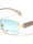 Temple Accent Thin Rim Fashion Rectangle Butterfly Wholesale Sunglasses