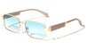 Temple Accent Thin Rim Fashion Rectangle Butterfly Wholesale Sunglasses