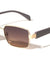 Temple Accent Thin Rim Fashion Rectangle Butterfly Wholesale Sunglasses