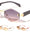 Temple Accent Rimless Diamond Edge Cut  Fashion Geometric Wholesale Sunglasses