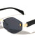Temple Accent Rimless Diamond Edge Cut  Fashion Geometric Wholesale Sunglasses