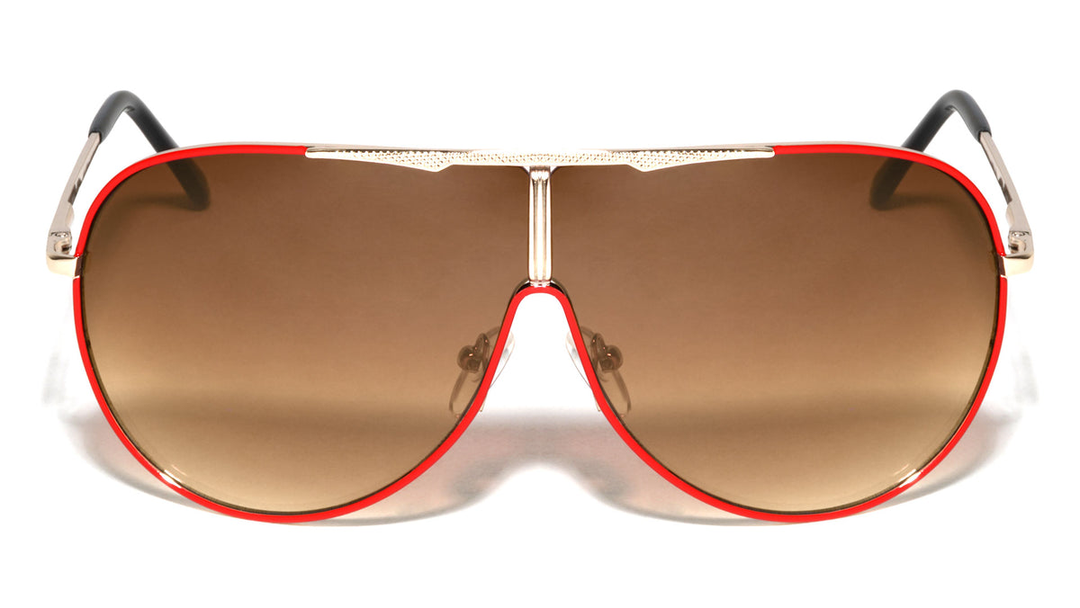 Texture Pattern Top Bar Aviators Wholesale Bulk Sunglasses