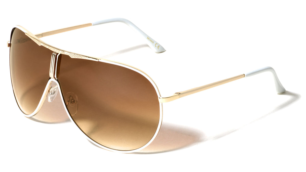 Texture Pattern Top Bar Aviators Wholesale Bulk Sunglasses