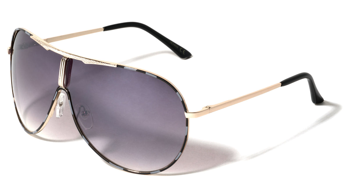 Texture Pattern Top Bar Aviators Wholesale Bulk Sunglasses
