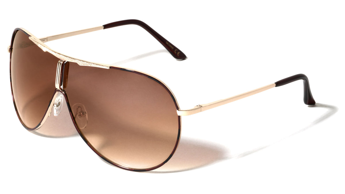 Texture Pattern Top Bar Aviators Wholesale Bulk Sunglasses