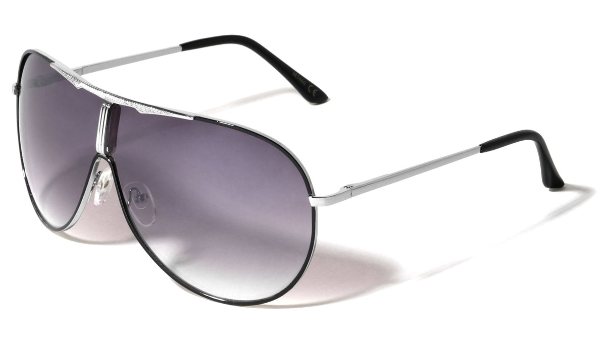 Texture Pattern Top Bar Aviators Wholesale Bulk Sunglasses