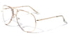 Rimless Spring Hinge Aviators Clear Lens Wholesale Bulk Glasses