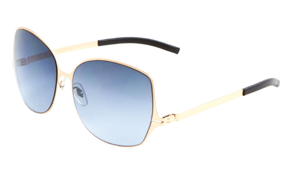 Thin Frame Butterfly Oceanic Color Wholesale Bulk Sunglasses
