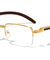 Semi-Rimless Wood Pattern Clear Wholesale Glasses