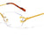 Rimless Rectangle Clear Lens Wholesale Glasses