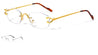 Rimless Rectangle Clear Lens Wholesale Glasses