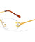 Rimless Rectangle Clear Lens Wholesale Glasses
