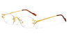 Rimless Rectangle Clear Lens Wholesale Glasses