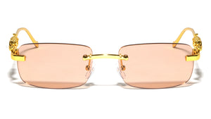 Rimless Rounded Rectangle Jaguar Wholesale Sunglasses