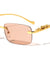 Rimless Rounded Rectangle Jaguar Wholesale Sunglasses