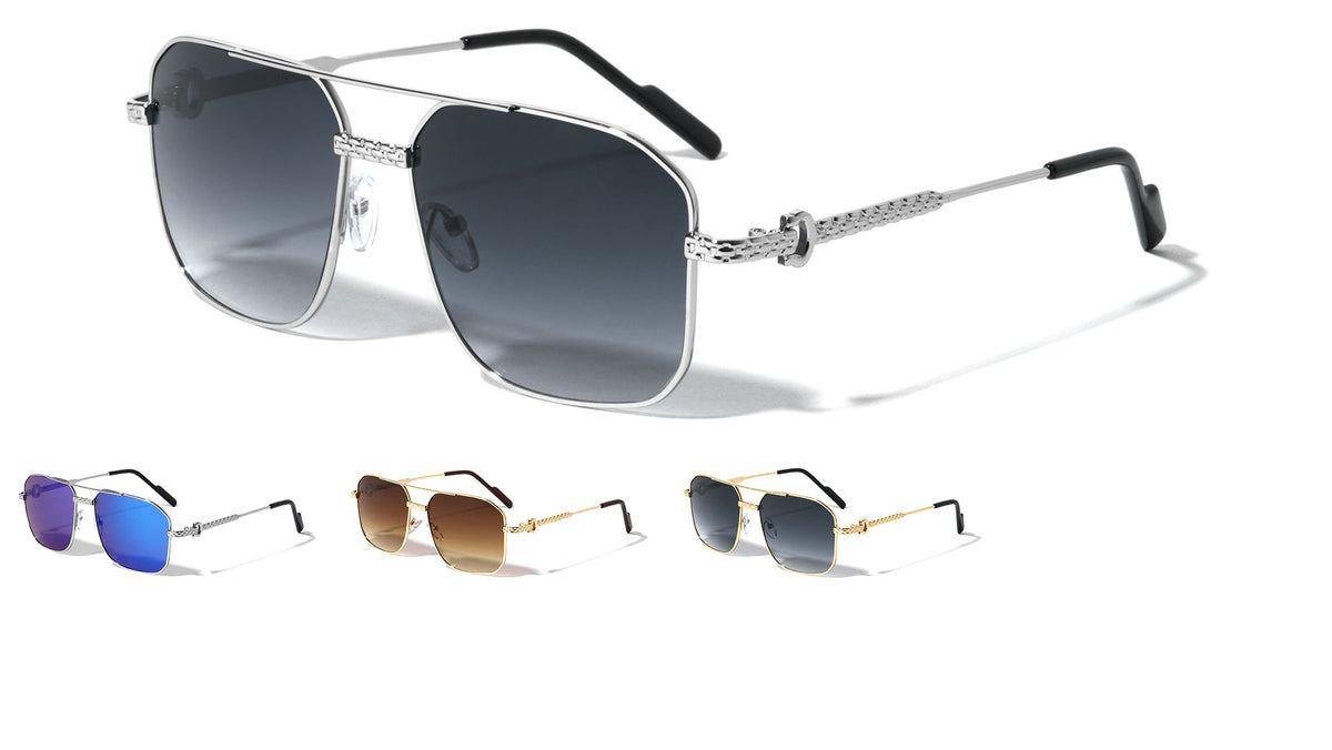 Chain Temple Square Aviators Wholesale Sunglasses