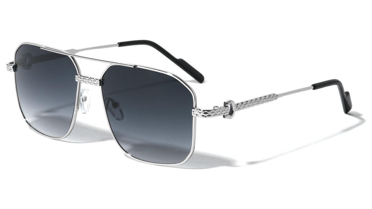 Chain Temple Square Aviators Wholesale Sunglasses
