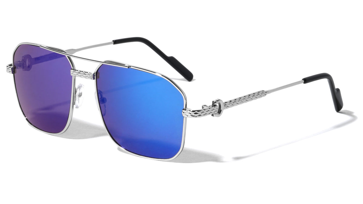 Chain Temple Square Aviators Wholesale Sunglasses