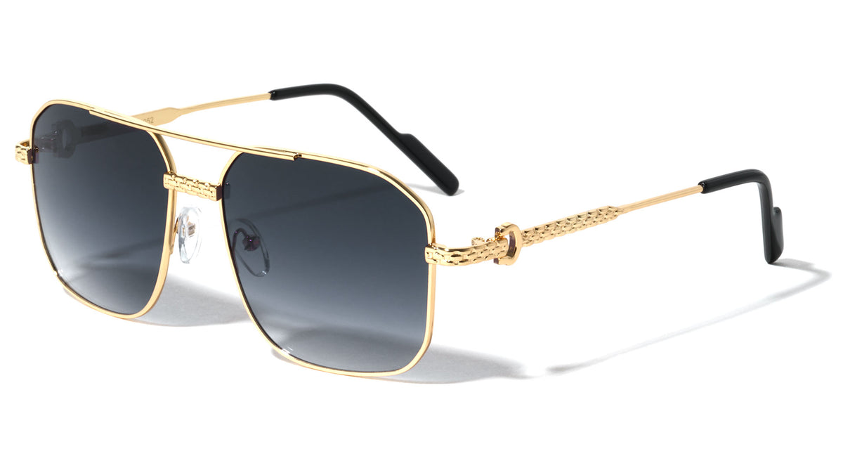 Chain Temple Square Aviators Wholesale Sunglasses
