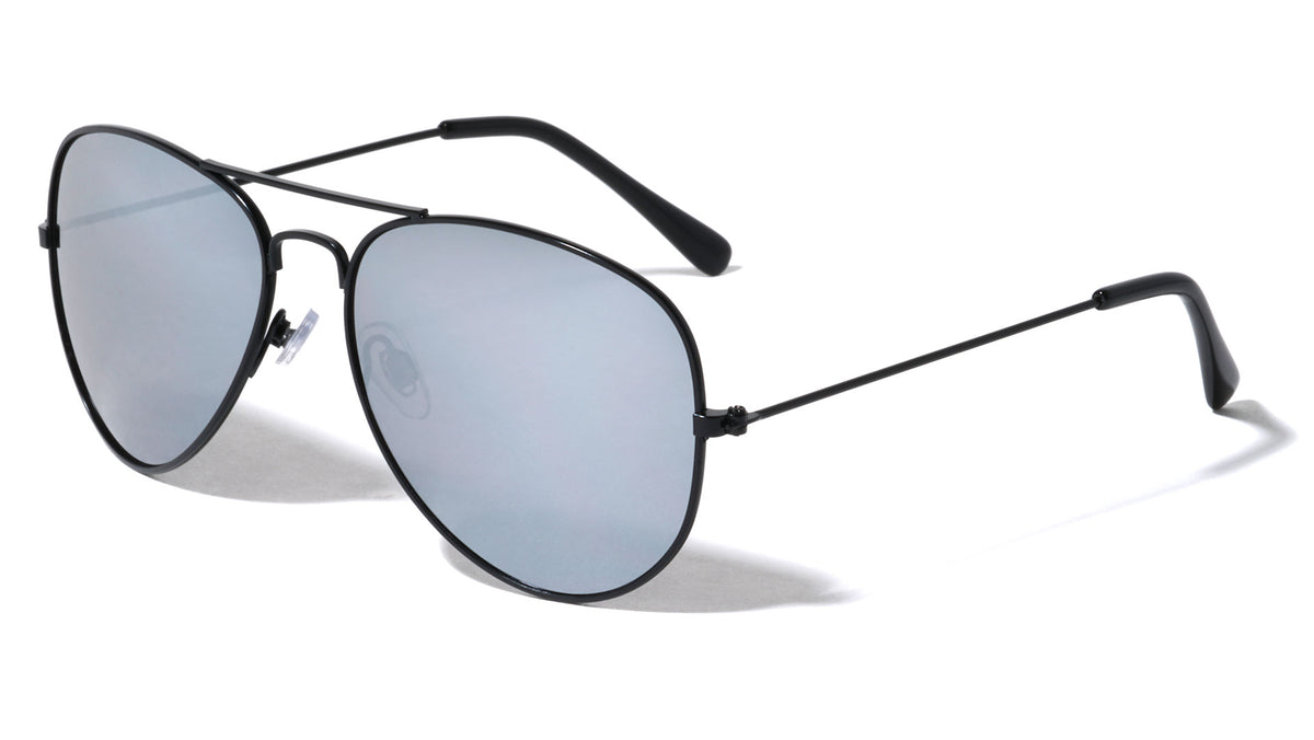 Mirrored Lens Aviators Wholesale Bulk Sunglasses