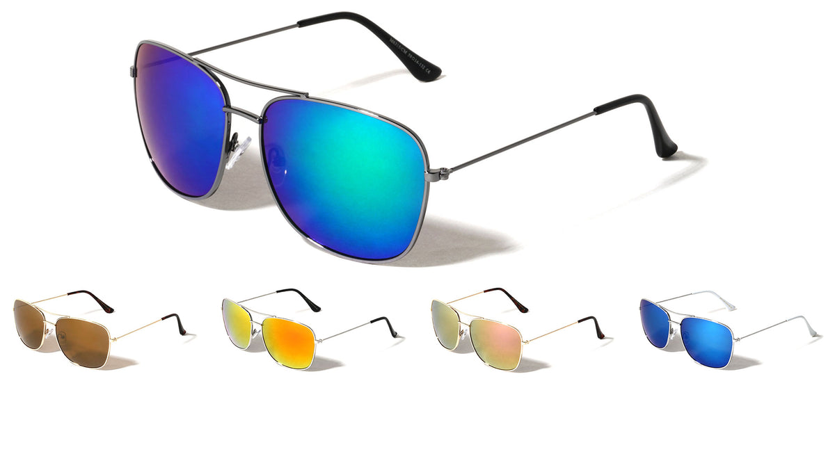 Color Mirror Aviators Wholesale Bulk Sunglasses