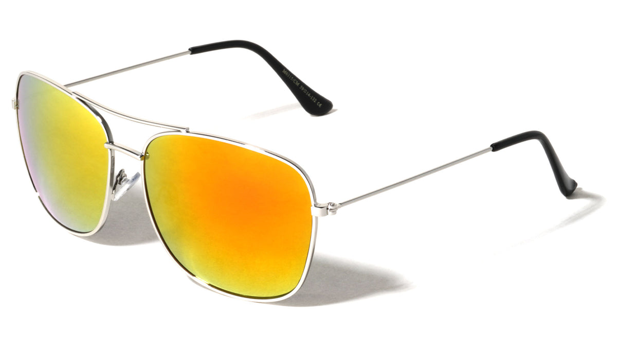 Color Mirror Aviators Wholesale Bulk Sunglasses