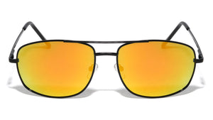 Rectangle Color Mirror Spring Hinge Aviators Bulk Sunglasses