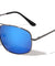 Rectangle Color Mirror Spring Hinge Aviators Bulk Sunglasses