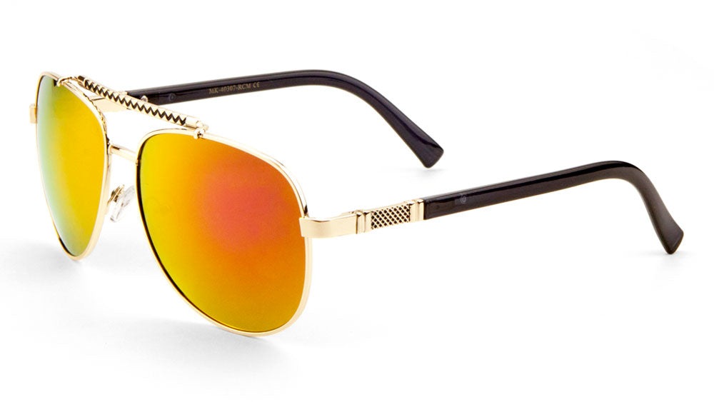 MICA Aviators Color Mirror Wholesale Bulk Sunglasses