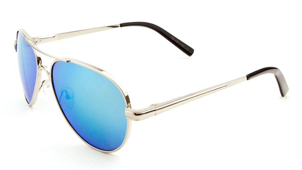 MICA Spring Hinge Aviators Color Mirror Wholesale Bulk Sunglasses