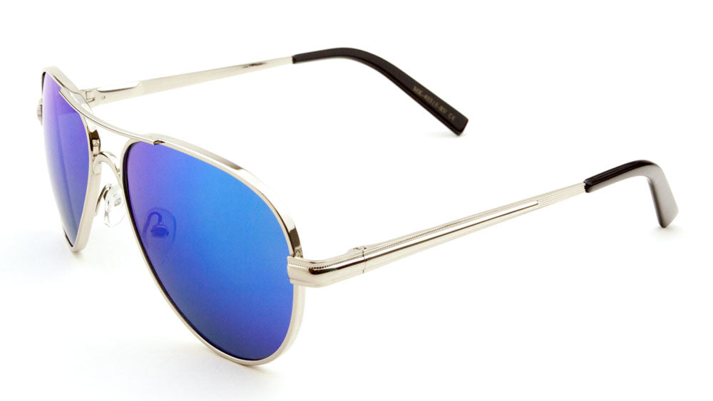 MICA Spring Hinge Aviators Color Mirror Wholesale Bulk Sunglasses