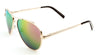 MICA Spring Hinge Aviators Color Mirror Wholesale Bulk Sunglasses