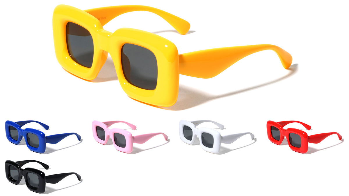 Inflated Rounded Square Wholesale Sunglasses