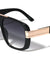 Thick Frame Metal Bar Temple-Hinge Modern Aviators Wholesale Sunglasses