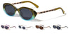 Twisted Temple Chain Crystal Color Retro Oval Wholesale Sunglasses