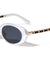 Twisted Temple Chain Crystal Color Retro Oval Wholesale Sunglasses