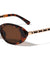 Twisted Temple Chain Crystal Color Retro Oval Wholesale Sunglasses
