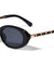 Twisted Temple Chain Crystal Color Retro Oval Wholesale Sunglasses