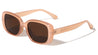 Crystal Color Frame Dark Lens Retro Fashion Rectangle Wholesale Sunglasses