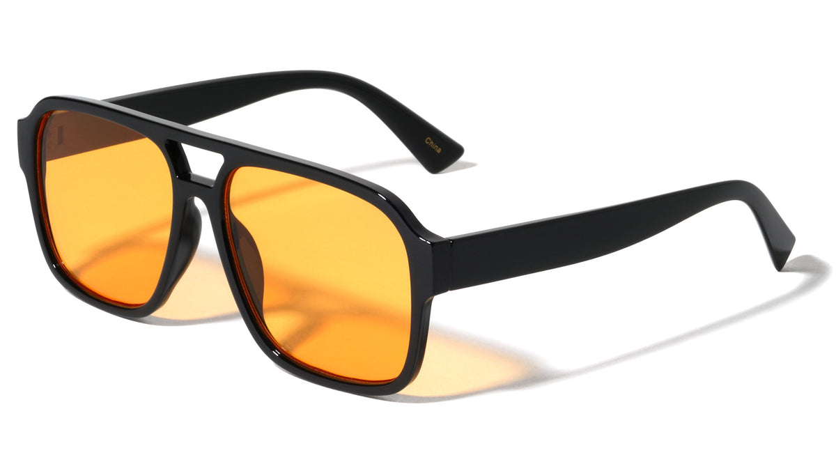 Flat Top Modern Squared Aviators Wholesale Sunglasses