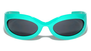 Futuristic Wide Wrap Around Oval Wholesale Sunglasses