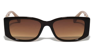 Riveted Pattern Hinge Fashion Rectangle Butterfly Wholesale Sunglasses