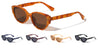 Crystal Color Straight Tapered Temple Retro Fashion Cat Eye Wholesale Sunglasses