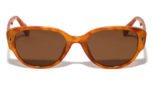 Crystal Color Straight Tapered Temple Retro Fashion Cat Eye Wholesale Sunglasses