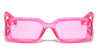 Crystal Color Thick Temple Retro Fashion Rectangle Wholesale Sunglasses
