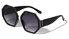 Double Plastic-Metal Rim Oversized Polygon Fashion Geometric Wholesale Sunglasses