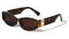 M-U Hinge Thick Tapered Temple Retro Oval Wholesale Sunglasses