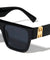 M-U Hinge Thick Tapered Temple Flat Top Square Wholesale Sunglasses