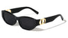 Oval Temple Hinge Cutout Fashion Cat Eye Wholesale Sunglasses