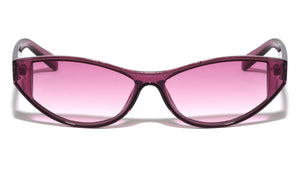 One Piece Shield Lens Retro Fashion Cat Eye Wholesale Sunglasses